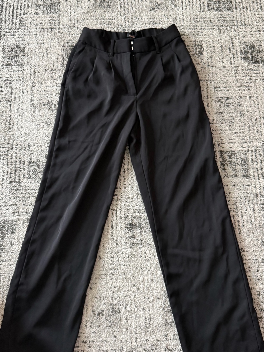 Quince Black Wide-Leg Trousers